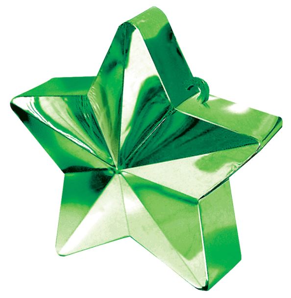 Green Star Balloon Weights 150g / 5oz - Click Image to Close