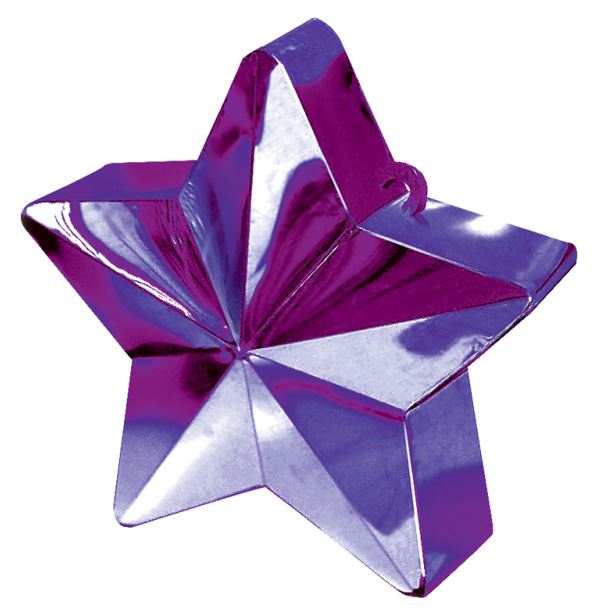 Purple Star Balloon Weights 150g / 5oz - Click Image to Close