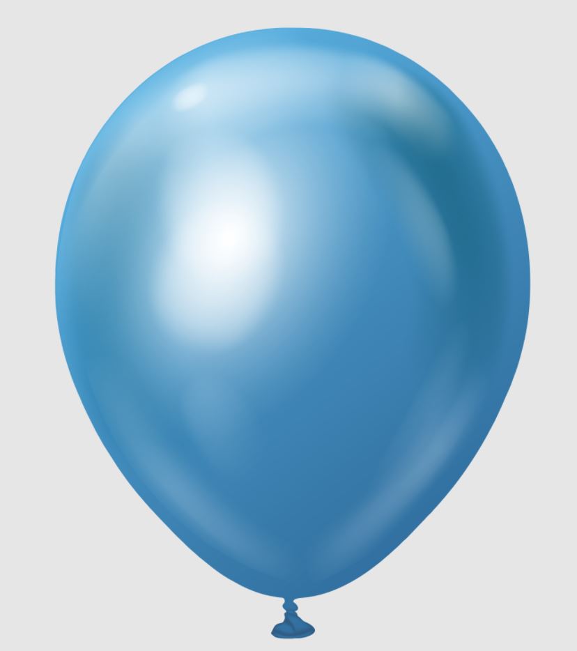 Kalisan 18" Mirror Blue Balloon 25 Pack - Click Image to Close