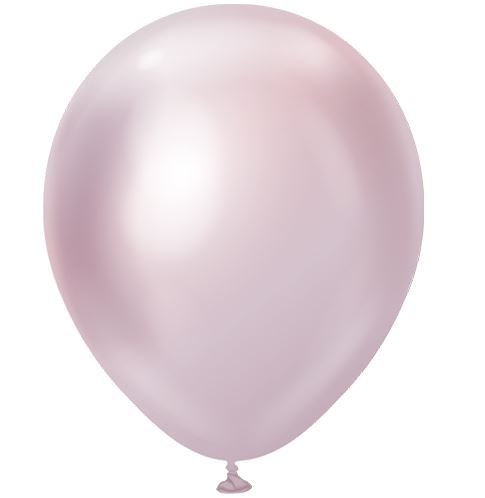 Kalisan 18" Mirror Pink Gold Latex Balloons 25 Pack - Click Image to Close