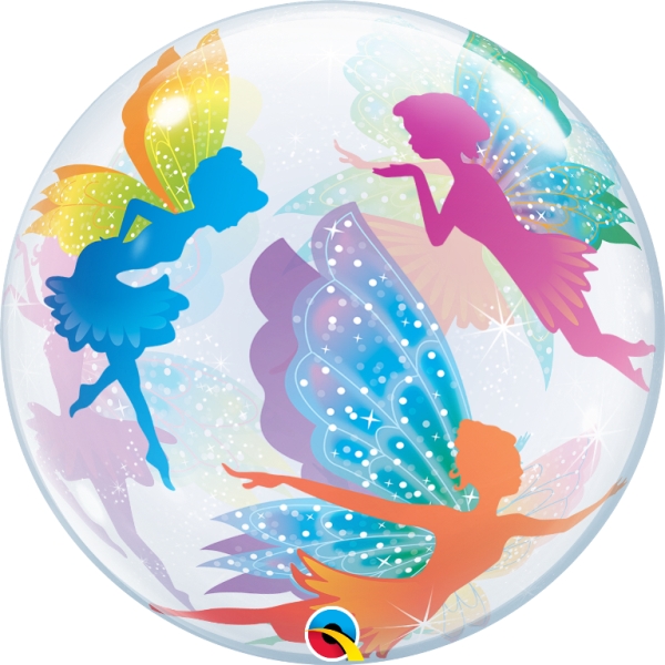 QUALATEX 22" MAGICAL FAIRIES & SPARKLES SINGLE BUBBLE