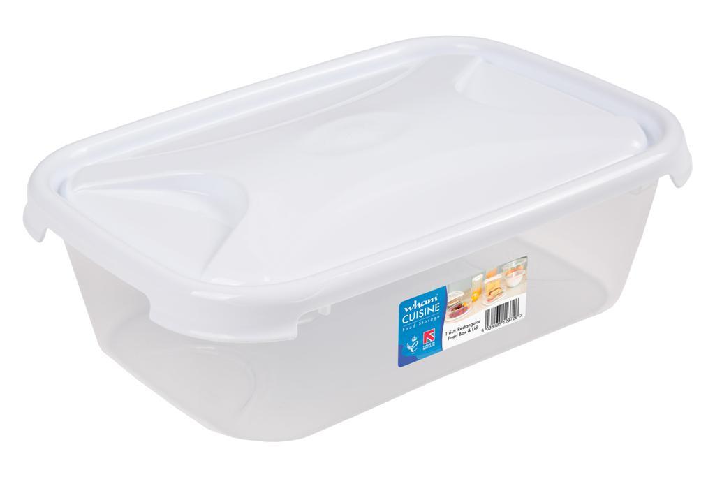 WHAM CUISINE 1.6L RECATNGLE FOOD BOX WITH LID - Click Image to Close