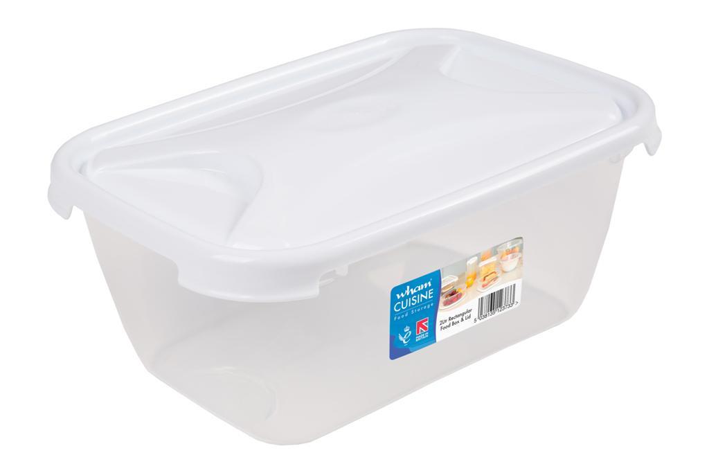 WHAM CUISINE 2L RECATNGLE FOOD BOX WITH LID - Click Image to Close