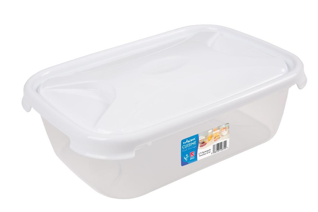 Wham Cuisine 2.7L Recatngle Food Box With Lid - Click Image to Close