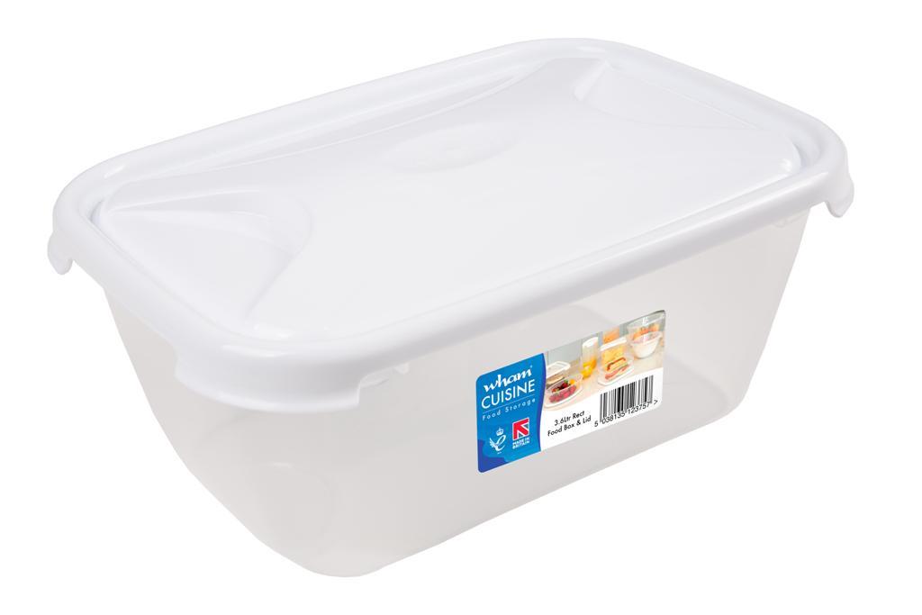 Wham Cuisine 3.6L Rectangle Food Box With Lid - Click Image to Close
