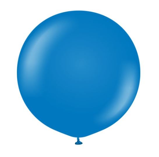 Kalisan 24" Standard Blue Latex Balloons 2 Pack - Click Image to Close