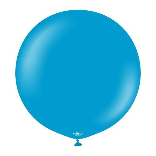 Kalisan 24" Standard Caribbean Blue Balloons 2pc - Click Image to Close
