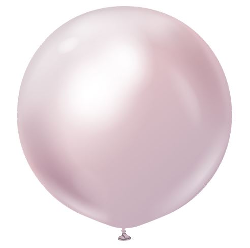 Kalisan 24" Mirror Pink Gold Latex Balloons 2 Pack - Click Image to Close