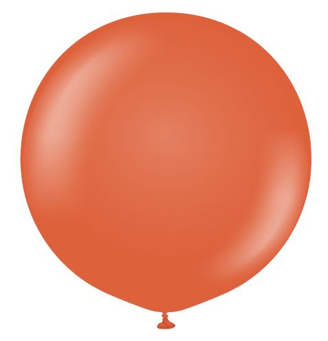 Kalisan 24" Retro Rust Orange Latex Balloons 2 Pack - Click Image to Close