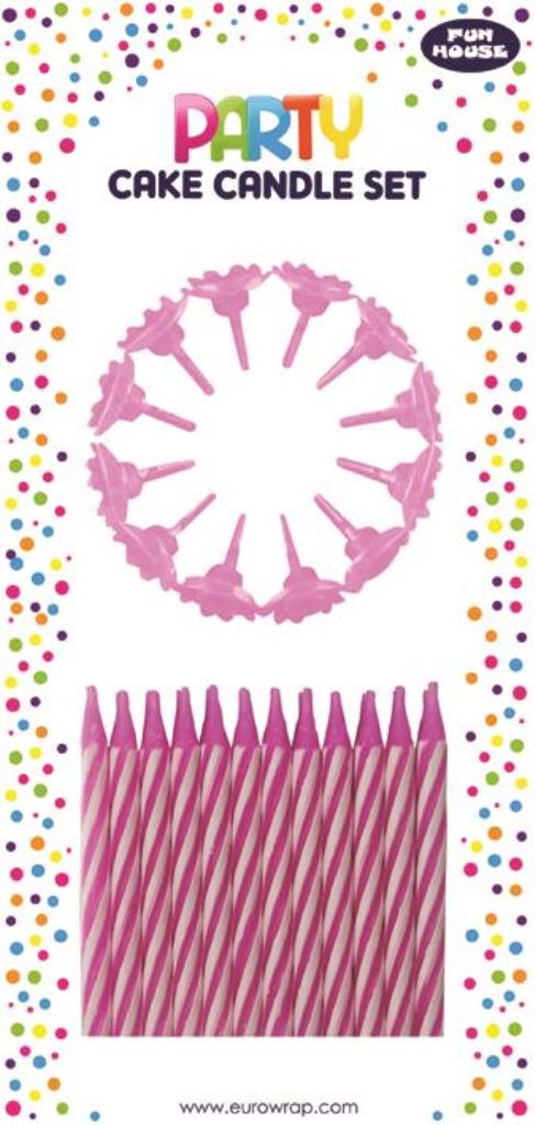 Cake Candle Set Pink - Click Image to Close
