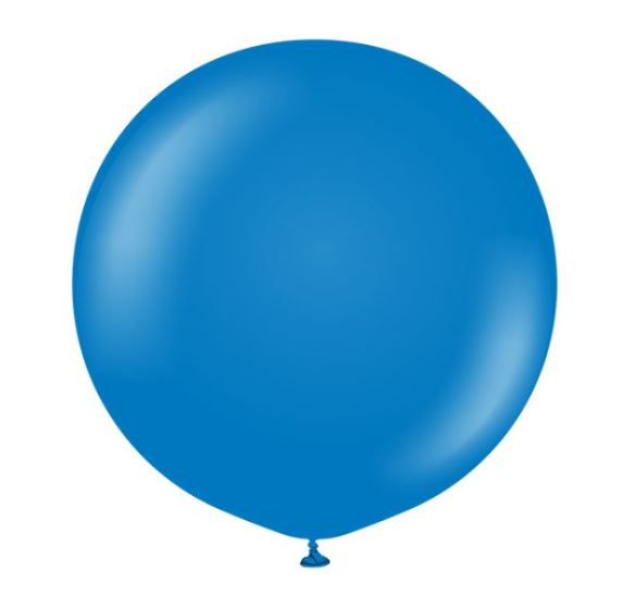 Kalisan 36" Standard Blue Latex Balloons 2 Pack - Click Image to Close