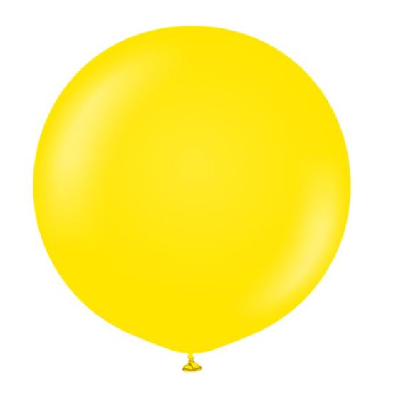 Kalisan 36" Standard Yellow Balloon 2 Pack - Click Image to Close