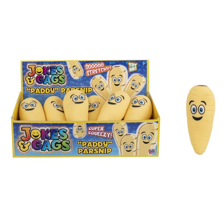 Jokes & Gags Squeeze Squishy Paddy Parsnip Toy - Click Image to Close