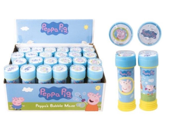 Peppa Pig Bubble Tubs With Maze Top x 24 ( 41p Each ) - Click Image to Close
