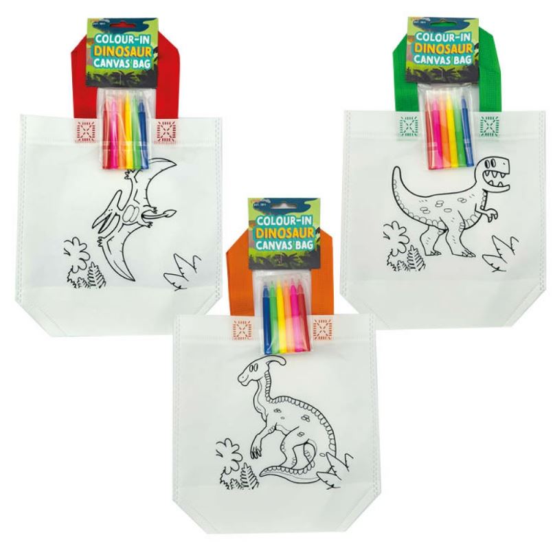 Colour In Your Own Dinosaur Bag - Click Image to Close
