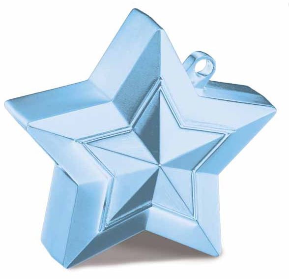 Qualatex Star Balloon Weight Light Blue - Click Image to Close