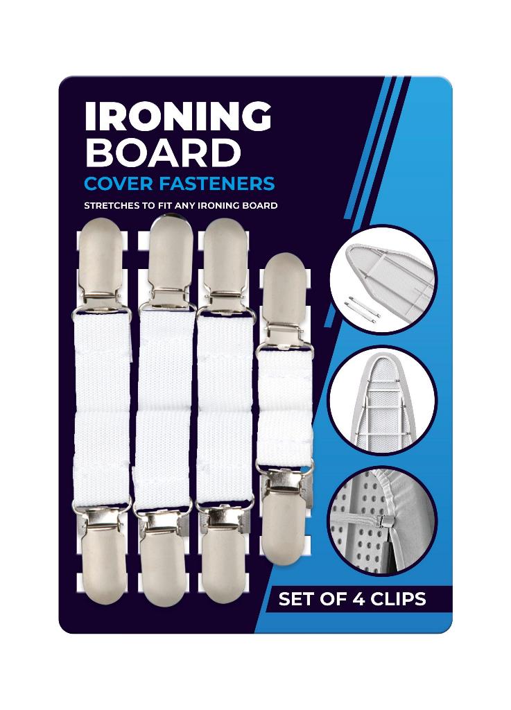 Set Of 4 Iron Board Clips - Click Image to Close