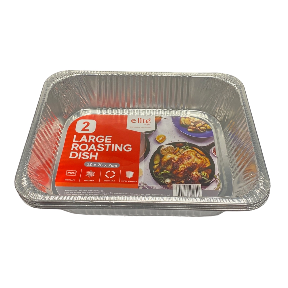 Large Roasting Dish 2 Pack (32 X 26 X 7CM) - Click Image to Close