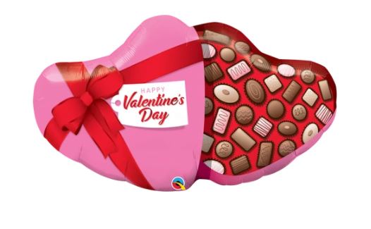 Valentines Day 39" Candy Box Balloon - Click Image to Close