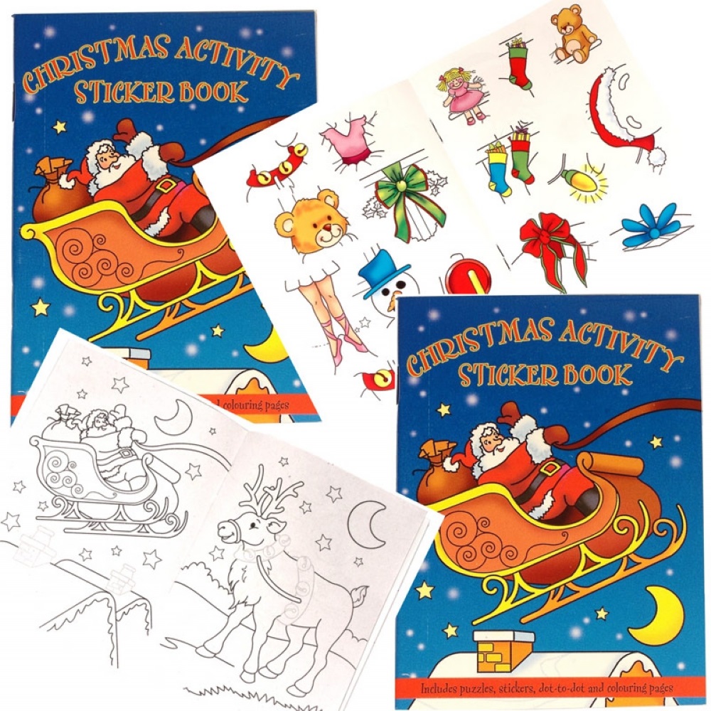 A6 Christmas Sticker Books X 24 ( 35p Each ) - Click Image to Close