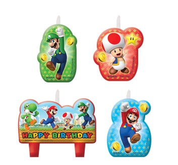 Super Mario Happy Birthday Candles - Click Image to Close