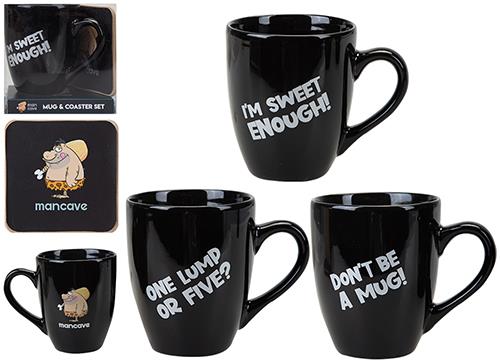 Man Cave Mug & Coaster Set - Click Image to Close