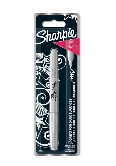 Sharpie Mettalic Silver Permanent Marker Single Pack - Click Image to Close