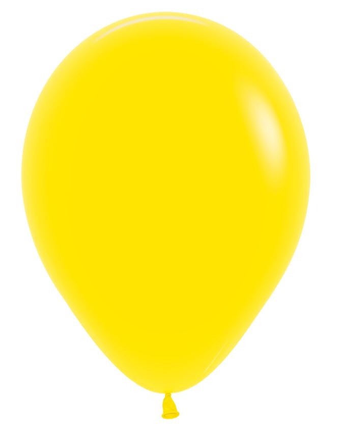 12" Sempertex Fashion Yellow Latex Balloons Pack Of 50 - Click Image to Close
