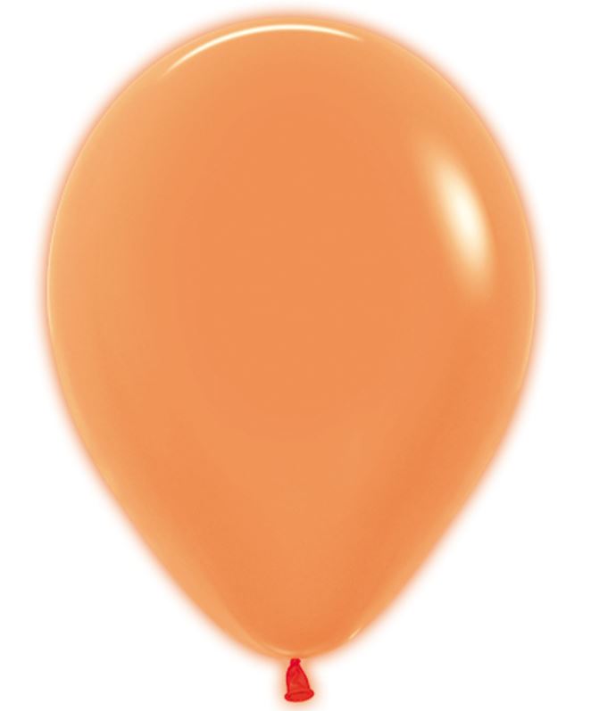 12" Sempertex Neon Orange Latex Balloons 50 Pack - Click Image to Close