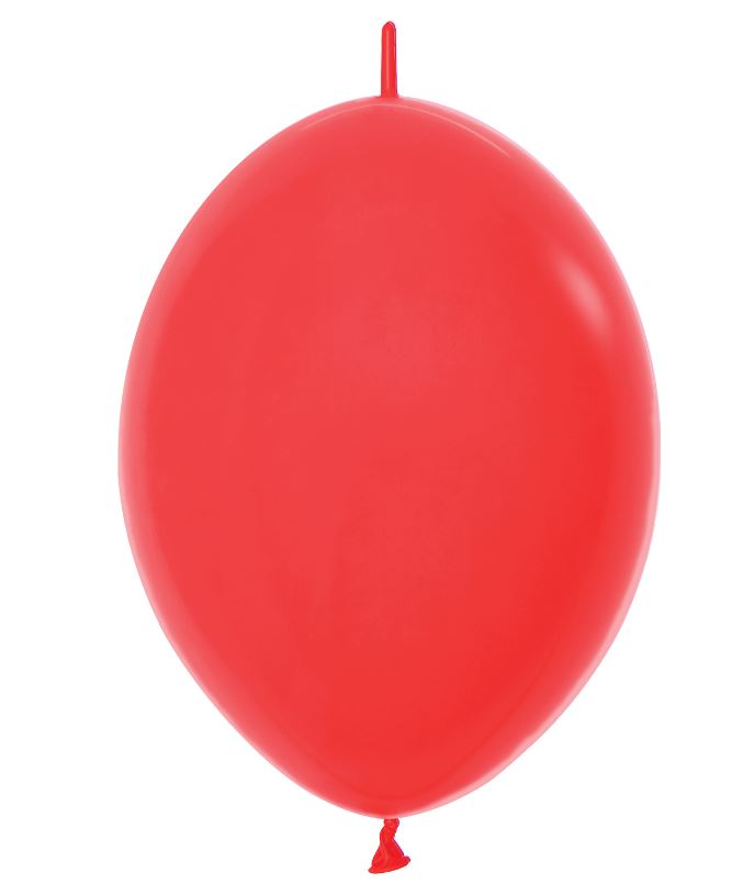 Fashion Colour Link-O-Loon Solid Red Latex Balloons 12" 50Pc - Click Image to Close