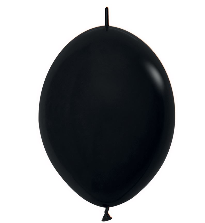 Fashion Colour Solid Black 080 Latex Balloons 12" 50Pc - Click Image to Close