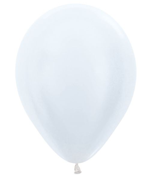 5" Sempertex Satin White Latex Balloons Pack Of 100 - Click Image to Close