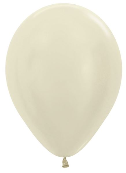 5" Sempertex Satin Ivory Latex Balloons 100 Pack - Click Image to Close