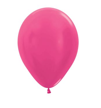 5" Metallic Solid Fuchsia 512 Latex Balloons 13cm - 100Pc - Click Image to Close