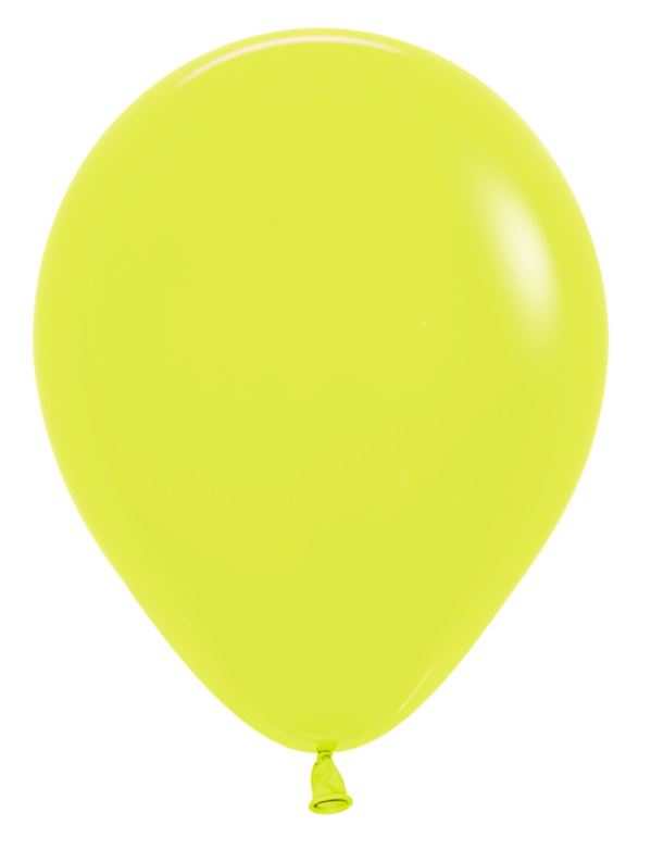 5" Sempertex Latex Balloons Neon Yellow 100 Pack - Click Image to Close