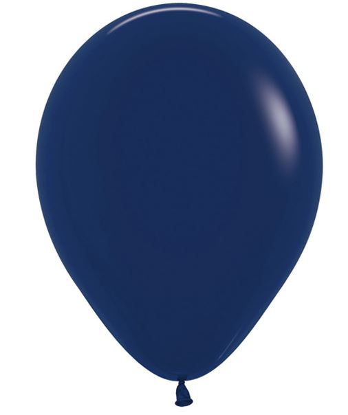 12" Sempertex Navy Fashion Balloons Pack Of 50 - Click Image to Close