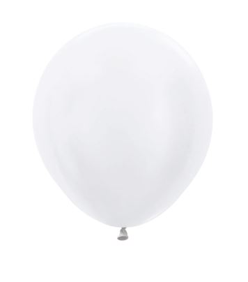 18" Satin Solid Pearl 406 Latex Balloons 45cm - 25Pc - Click Image to Close
