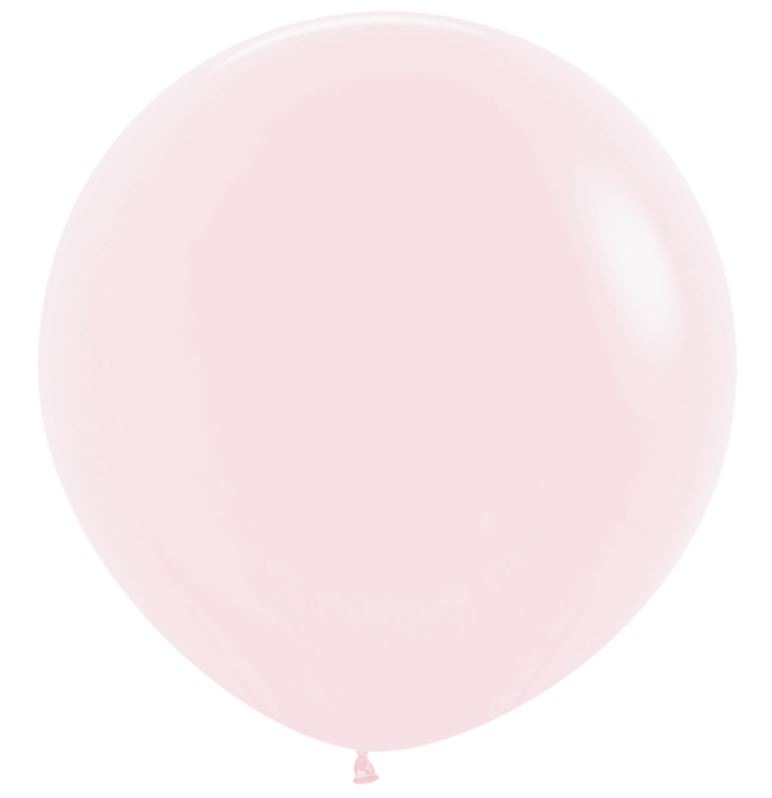 Sempertex 24" Latex Pastel Matt Pink Balloons 3 Pack - Click Image to Close