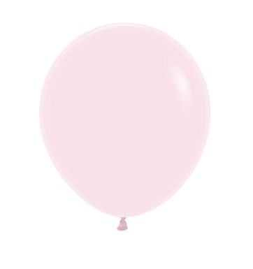 18" Pastel Matte Solid Pink 609 Latex Balloons 45cm - 25Pc - Click Image to Close