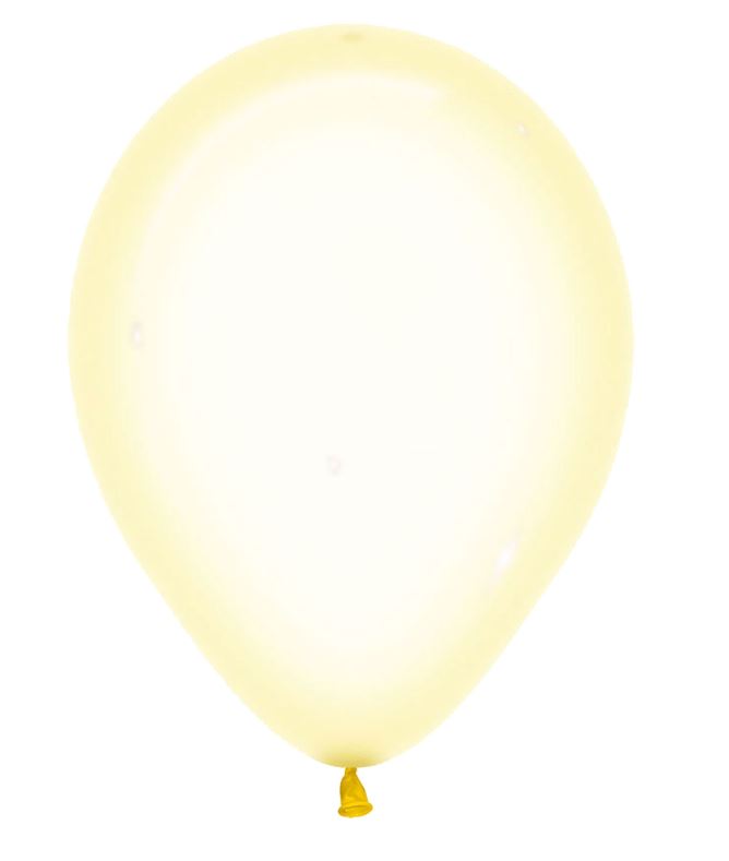 Crystal Pastel Yellow Latex Balloons 12"/30cm - 50 Pc - Click Image to Close