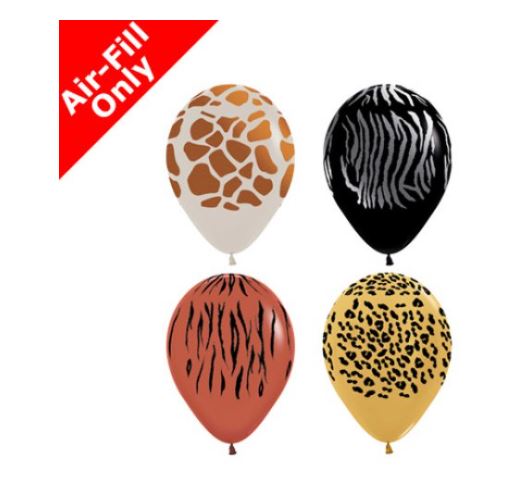 Sempertex 5" Animal Print 50 Pack ( Assorted ) - Click Image to Close