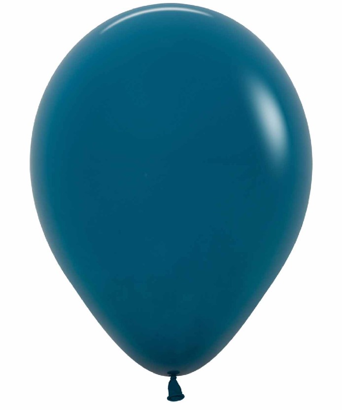 Sempertex Fashion Solid Deep Teal Latex Balloons 12" 50pc - Click Image to Close