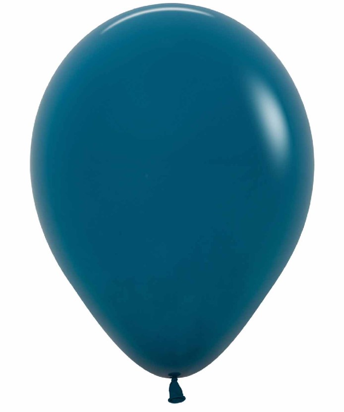 Sempertex Solid Deep Teal 12" Latex Balloons 12" 50 Pack - Click Image to Close