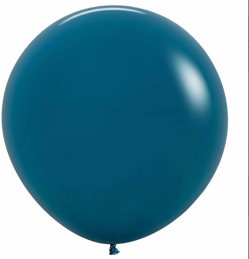 Sempertex Solid Deep Teal 24" Latex Balloons 3 Pack - Click Image to Close