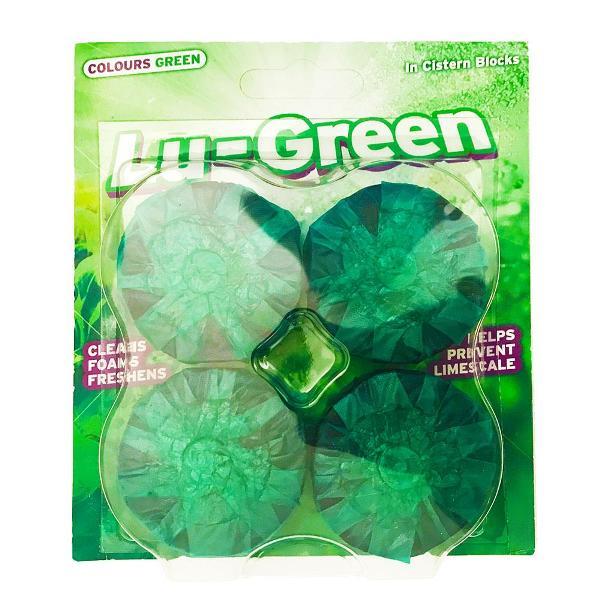 Lu Green 50G Quad In Cistern Blocks 4 Pack - Click Image to Close