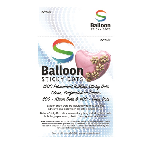 Qualatex Balloon Sticky Dots 1200 Pack - Click Image to Close