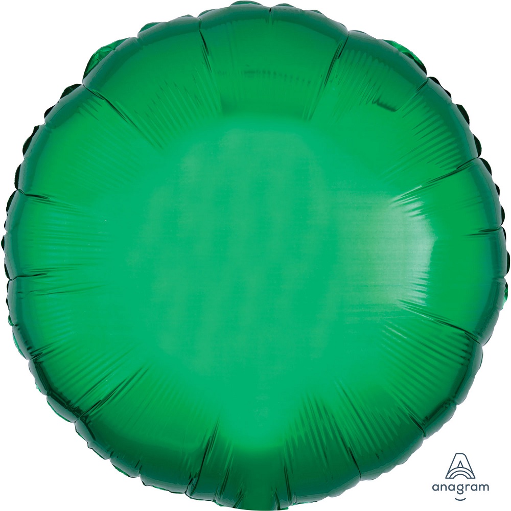 18" Foil Round Green Balloon - Click Image to Close