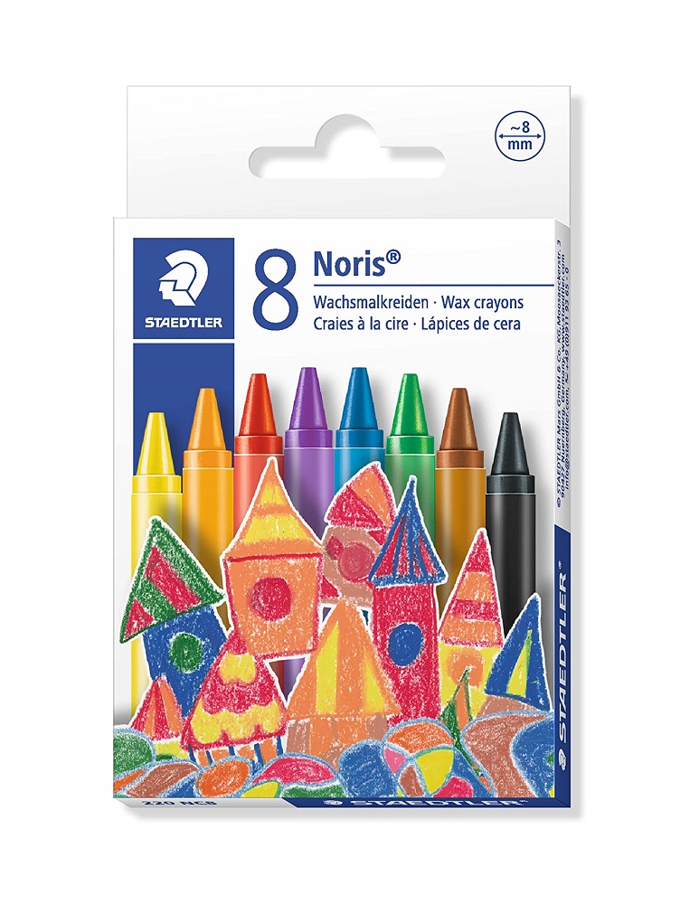 Staedtler Noris Wax Crayons Pack Of 8 - Click Image to Close