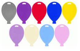 Balloon Shape Weights Primary Mix ( 100Pcs ) - Click Image to Close