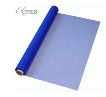 Eleganza Soft Sheer Organza 47cm X 10M No.18 Royal Blue - Click Image to Close